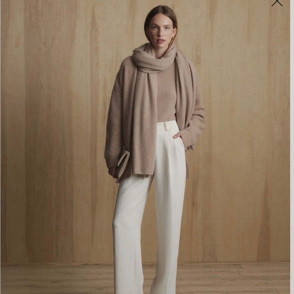 NEW Mongolian Cashmere Crewneck Oatmeal Beige Tan Cream Sweater